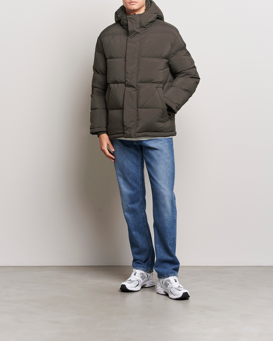 Herre | Jakker | NN07 | Matthew Padded Down Jacket Army Grey