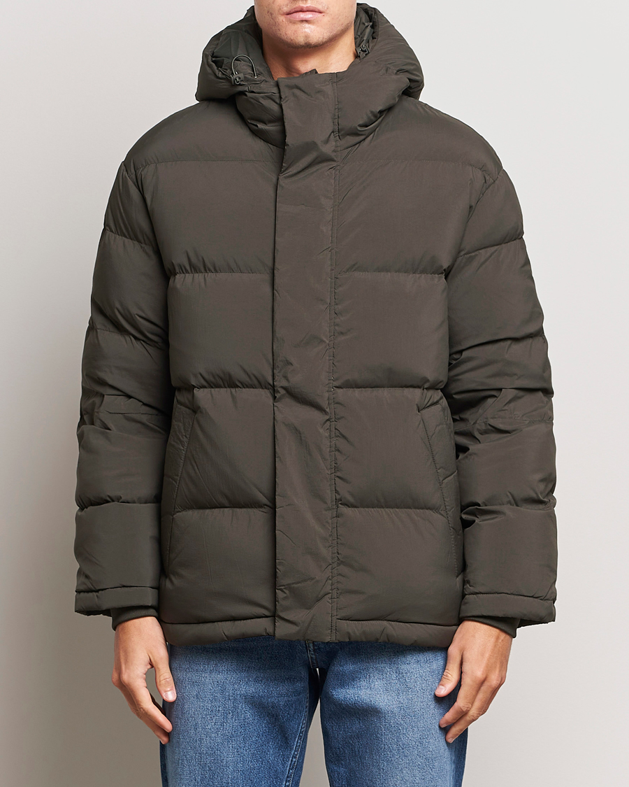 Herre | Jakker | NN07 | Matthew Padded Down Jacket Army Grey