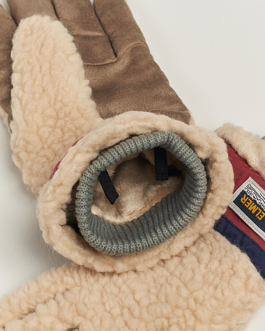 Herre | Elmer by Swany Sota Wool Teddy Gloves Beige/Wine | Elmer by Swany | Sota Wool Teddy Gloves Beige/Wine