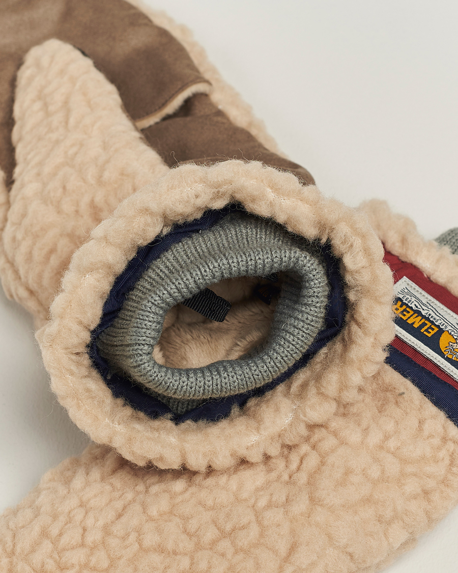 Herre | Elmer by Swany Miyo Wool Teddy Mittens Beige/Wine | Elmer by Swany | Miyo Wool Teddy Mittens Beige/Wine