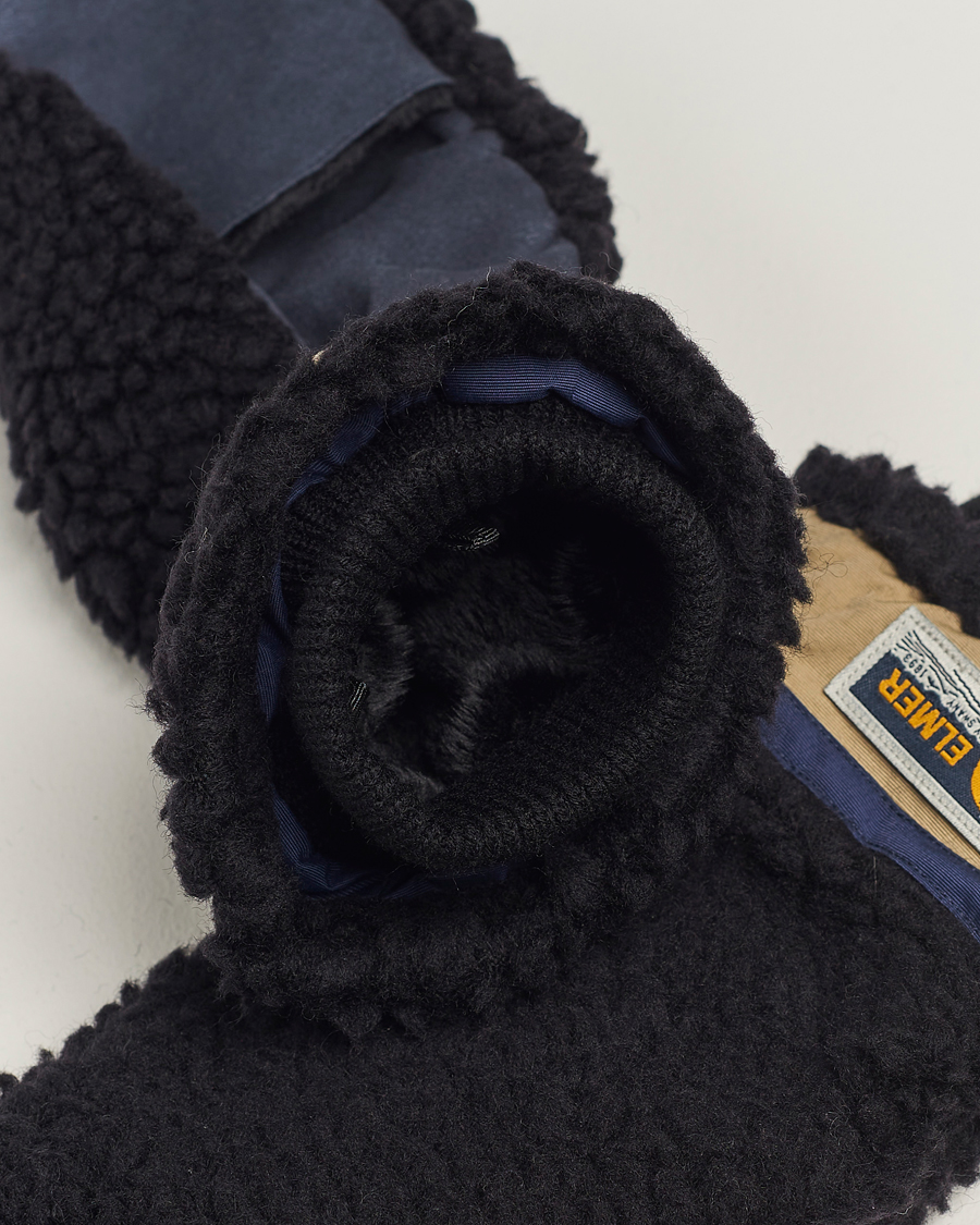 Herre | Elmer by Swany Miyo Wool Teddy Mittens Black | Elmer by Swany | Miyo Wool Teddy Mittens Black