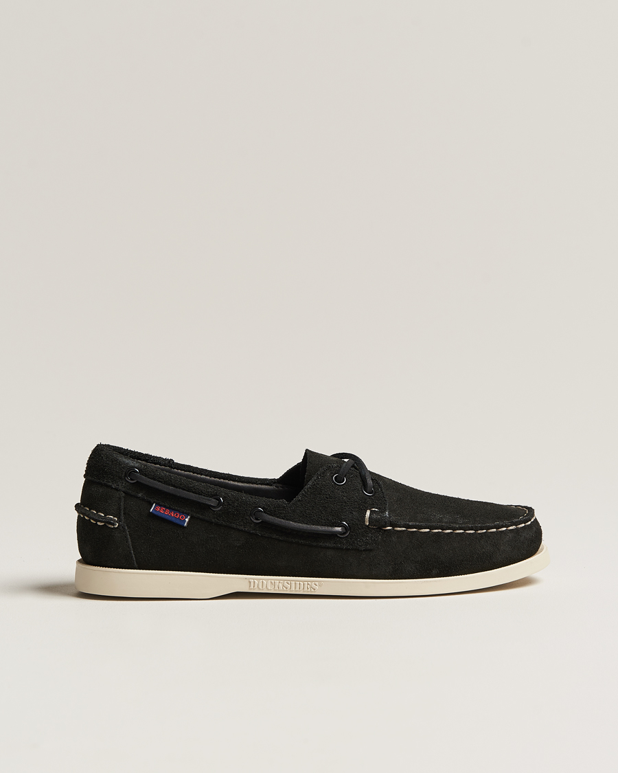 Herre | Sejlersko | Sebago | Docksides Suede Boat Shoe Black