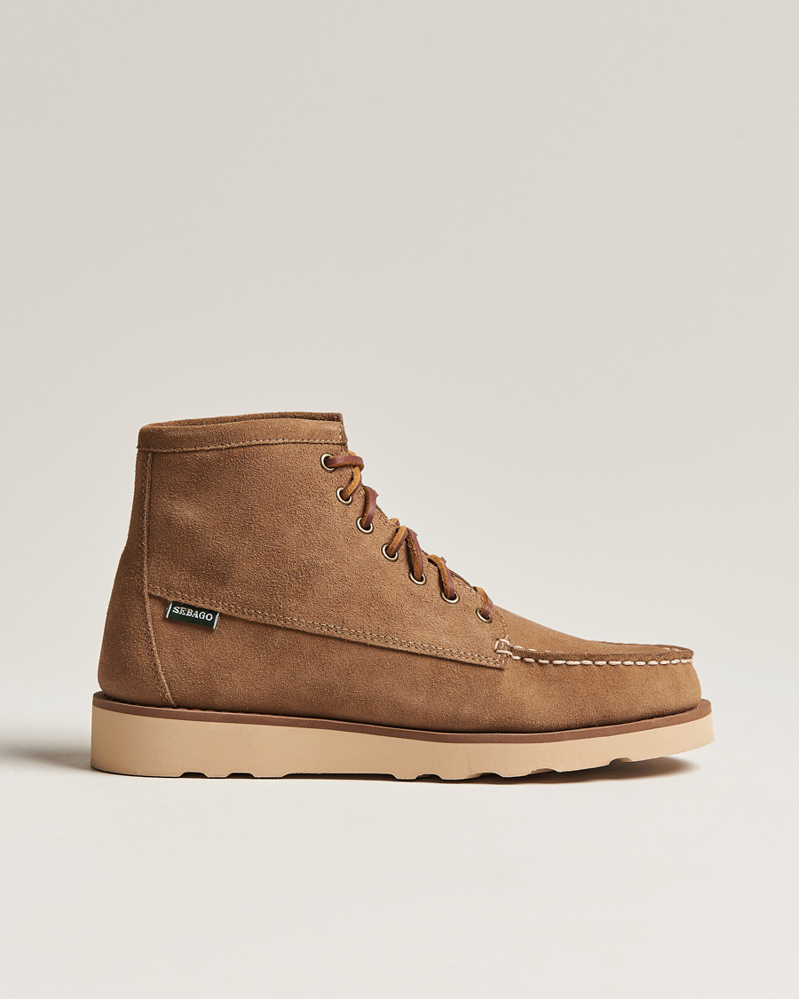 Herre | Sebago Tala Oiled Suede Mid Boot Beige Camel | Sebago | Tala Oiled Suede Mid Boot Beige Camel