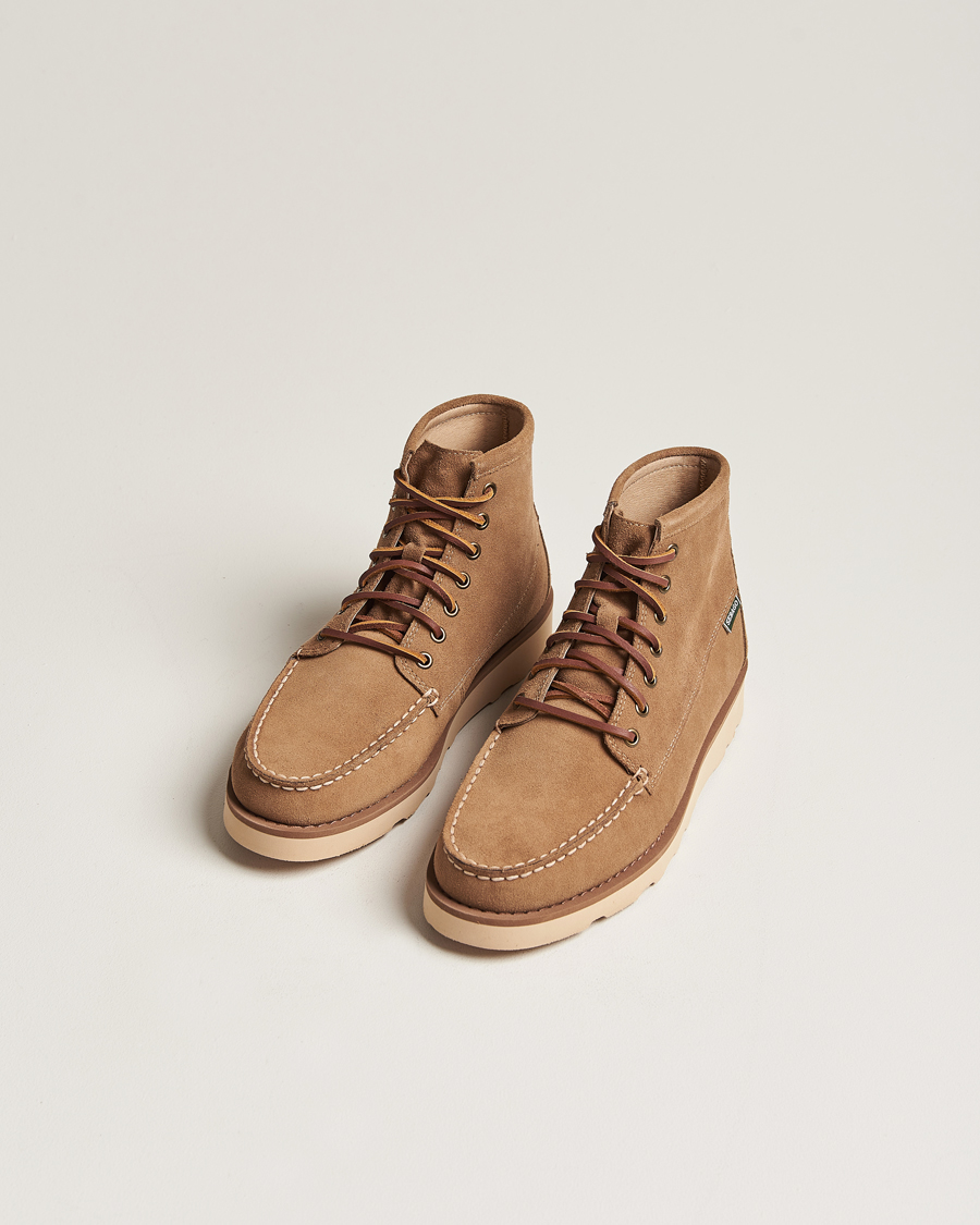 Herre | Sebago Tala Oiled Suede Mid Boot Beige Camel | Sebago | Tala Oiled Suede Mid Boot Beige Camel