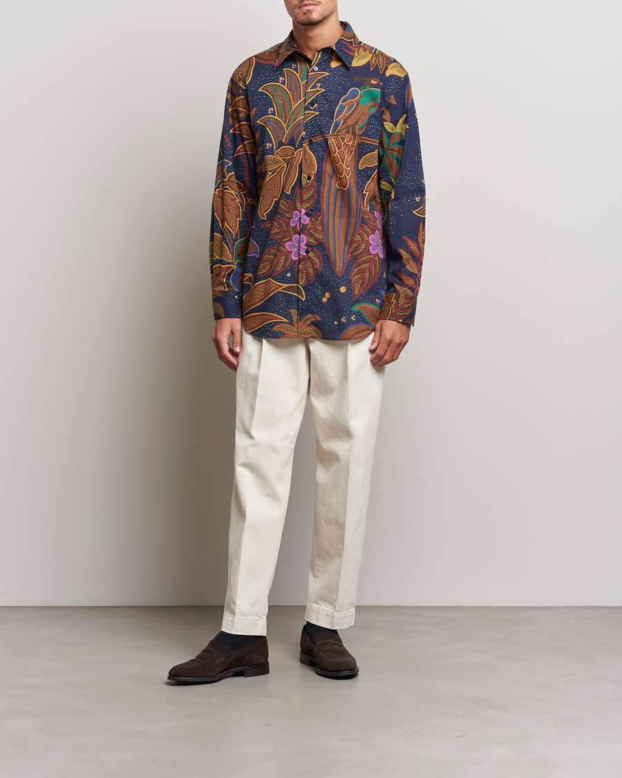 Herre | Skjorter | Etro | Oversize Jungle Printed Shirt Navy