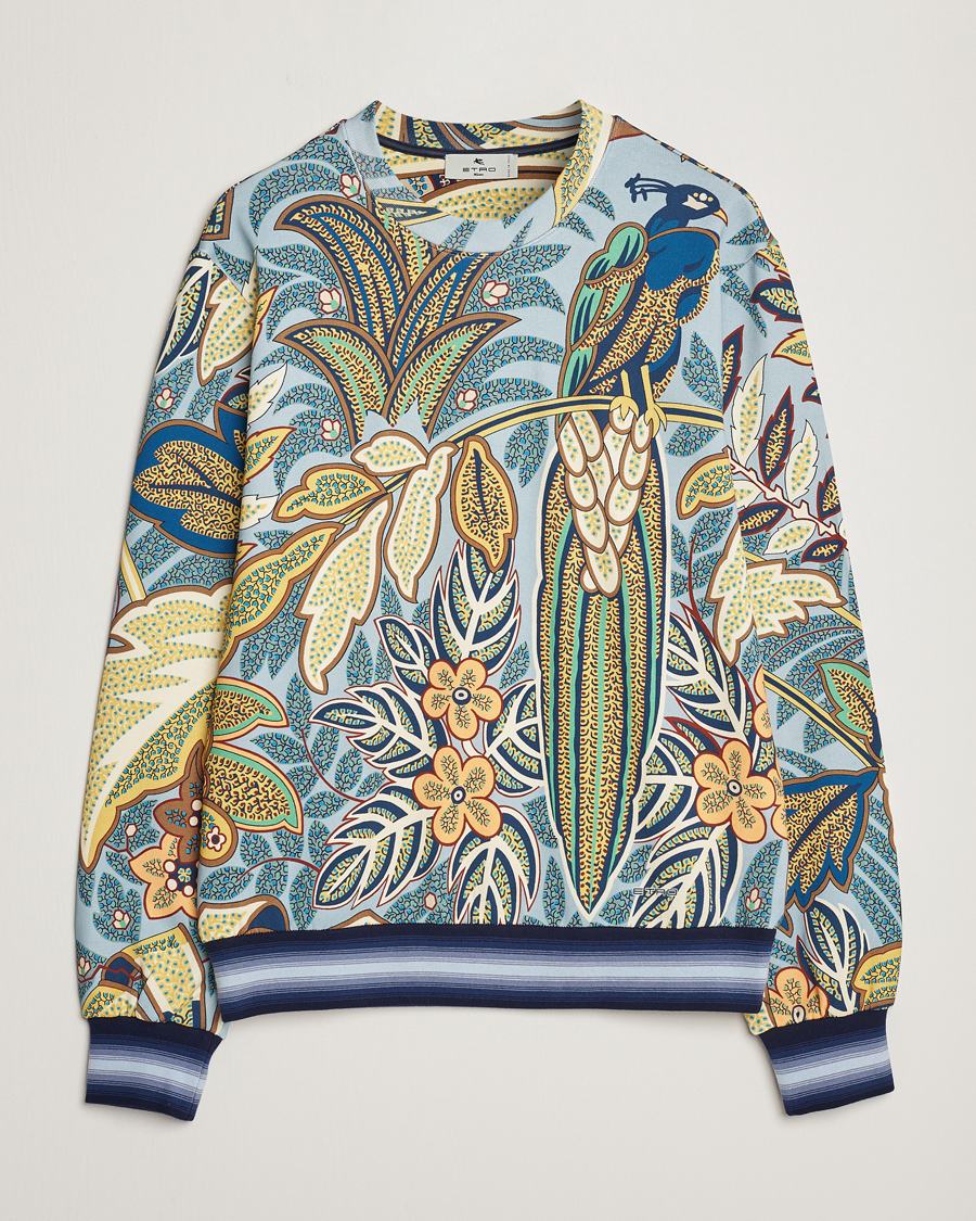 Herre | Trøjer | Etro | Jungle Printed Sweatshirt Azzurro