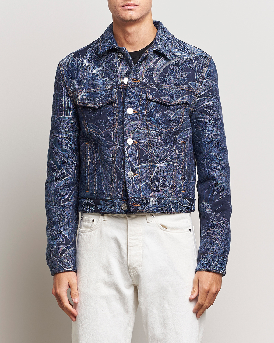 Herre | Jakker | Etro | Jacquard Denim Jacket Azzurro