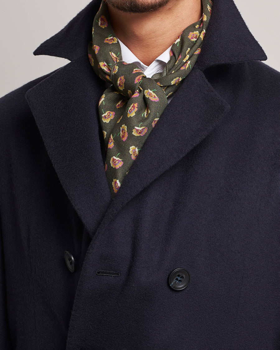 Herre | Etro Printed Wool/Silk Scarf Green | Etro | Printed Wool/Silk Scarf Green