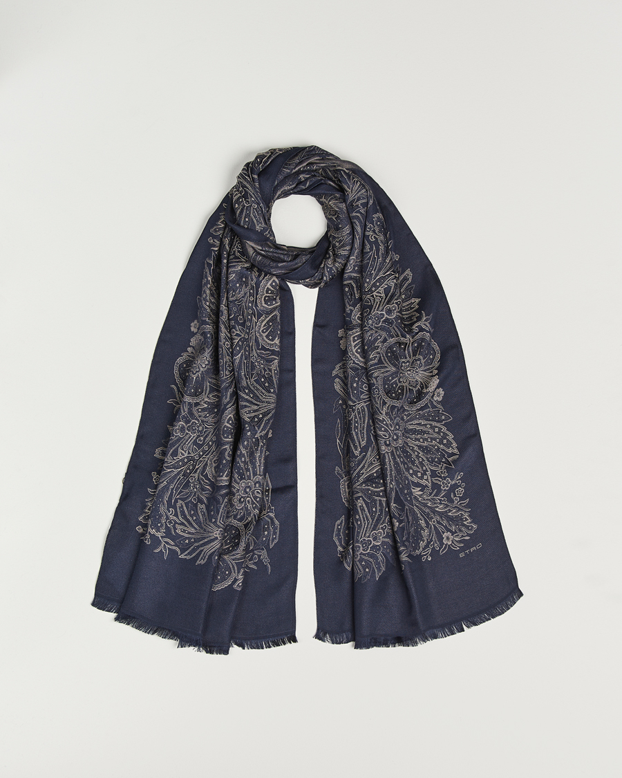 Herre | Etro Silk/Viscose Scarf Navy | Etro | Silk/Viscose Scarf Navy