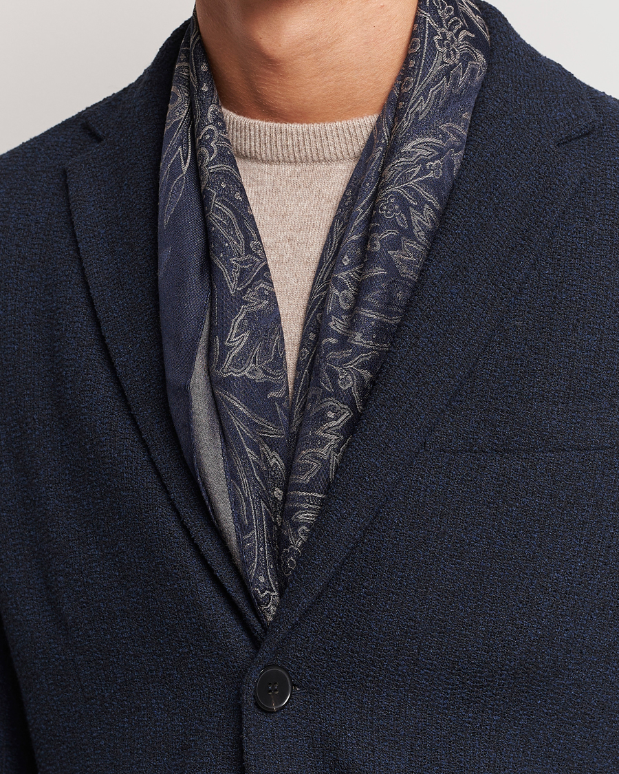 Herre |  | Etro | Silk/Viscose Scarf Navy