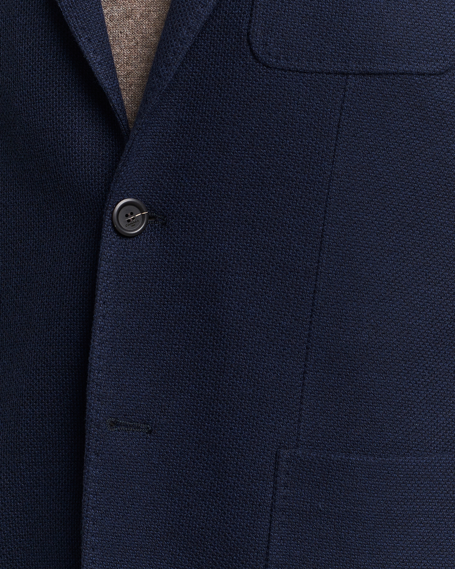 Herre | Blazere & jakker | Canali | Structured Wool Jersey Jacket Navy