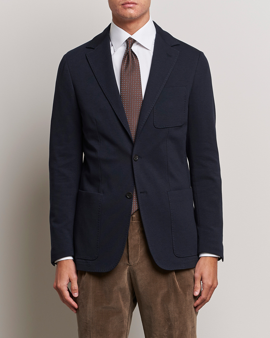 Herre |  | Canali | Jersey Stretch Jacket Navy