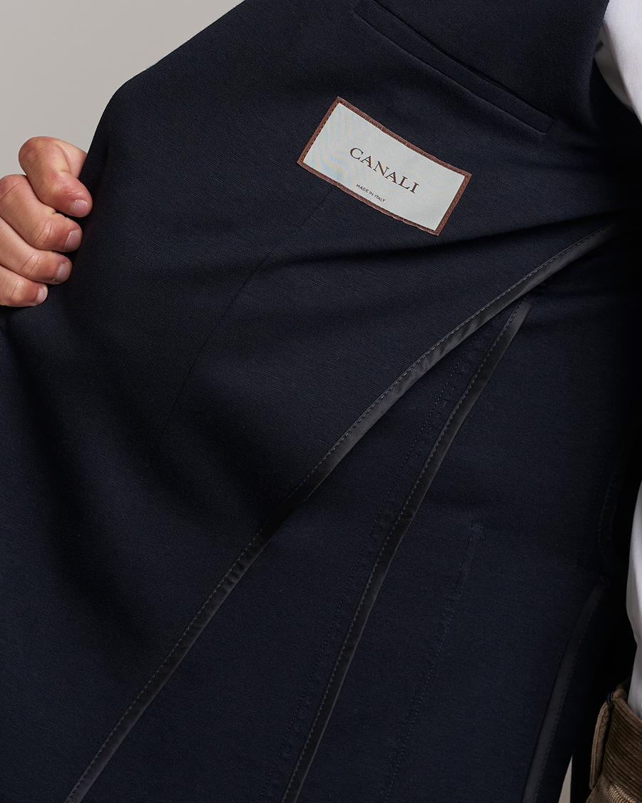 Herre | Blazere & jakker | Canali | Jersey Stretch Jacket Navy