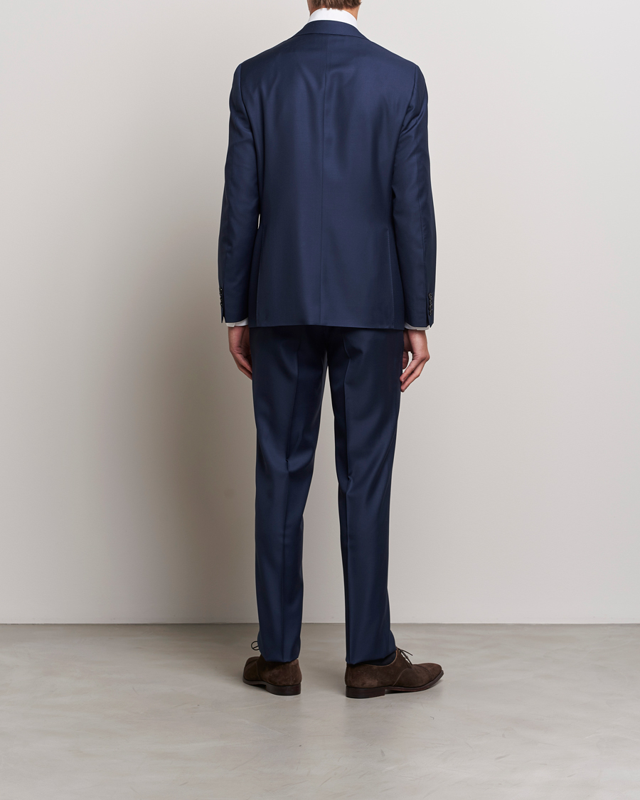Herre | Jakkesæt | Canali | Super 130s Wool Capri Suit Dark Blue