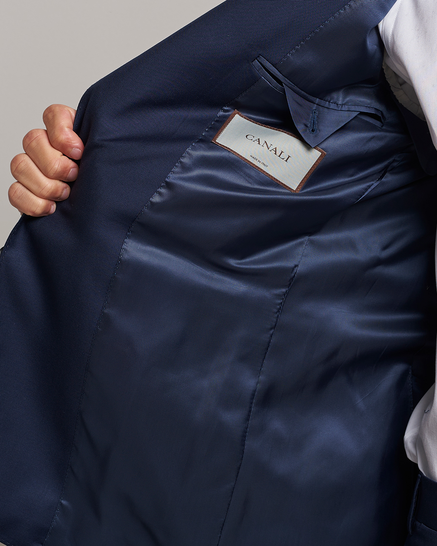 Herre | Jakkesæt | Canali | Super 130s Wool Capri Suit Dark Blue