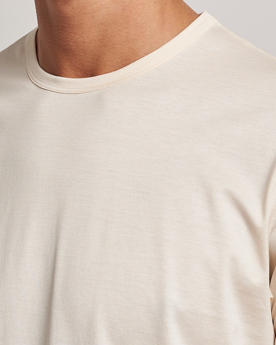 Herre | T-Shirts | Sunspel | Crew Neck Q82 Cotton T-Shirt Undyed