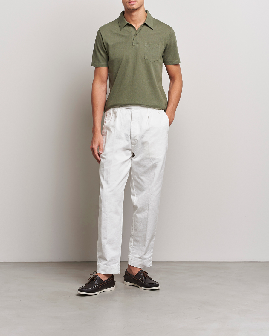 Herre | Polotrøjer | Sunspel | Riviera Polo Shirt Hunter Green