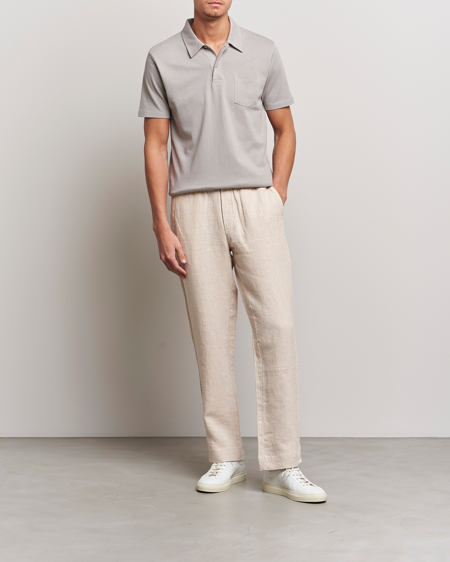 Herre | Polotrøjer | Sunspel | Riviera Polo Shirt Mid Grey