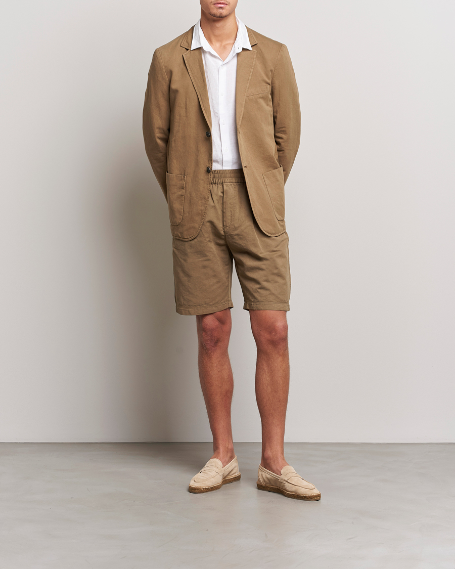 Herre | Blazere & jakker | Sunspel | Unconstructed Cotton/Linen Blazer Dark Tan