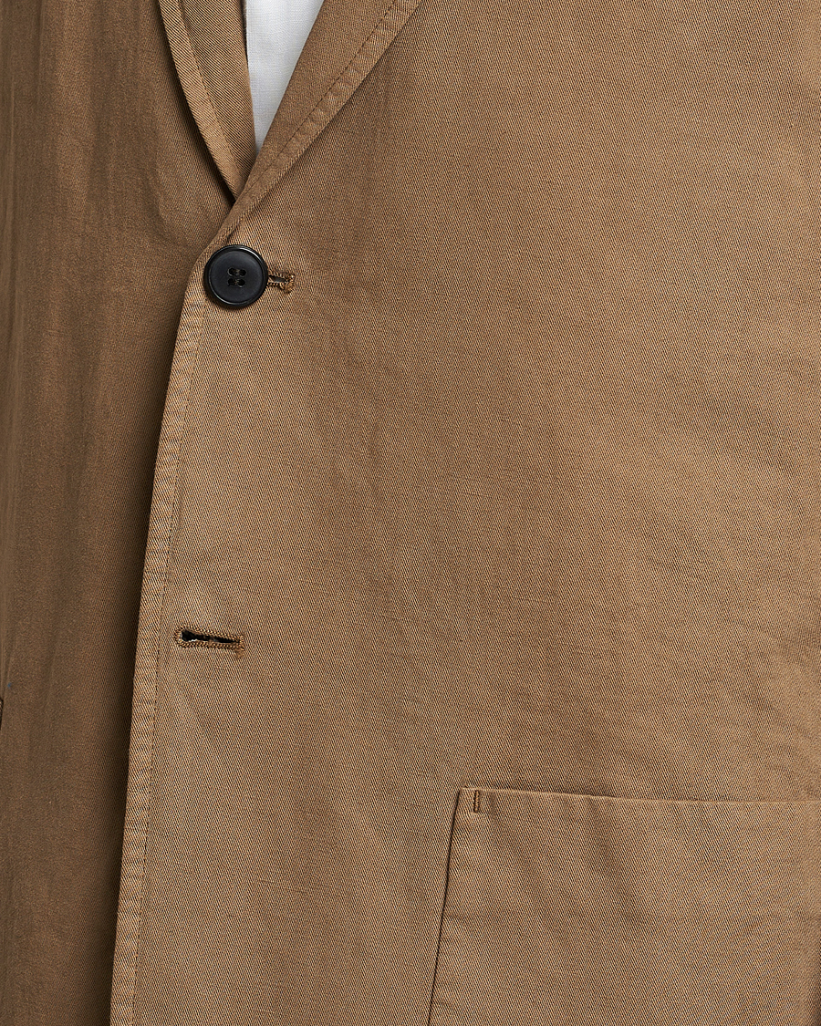 Herre | Blazere & jakker | Sunspel | Unconstructed Cotton/Linen Blazer Dark Tan
