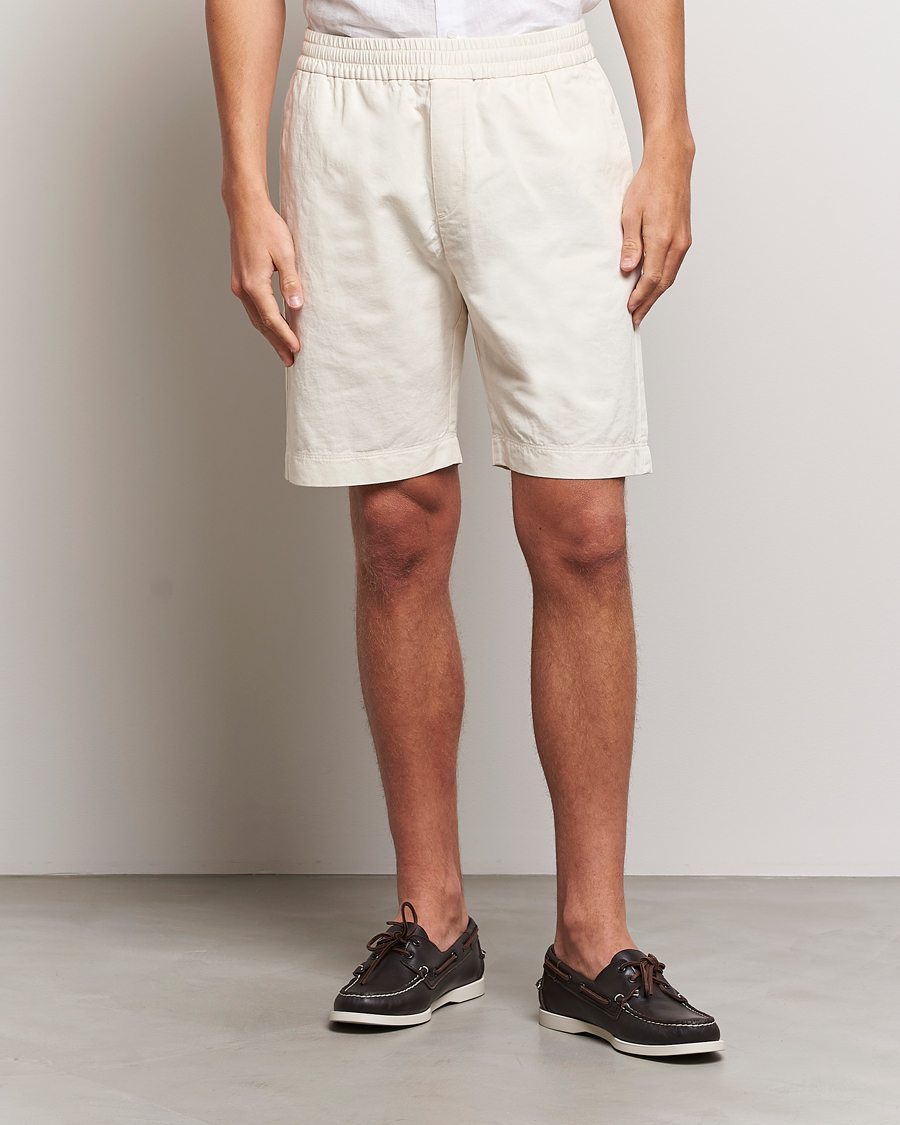 Herre | Shorts | Sunspel | Cotton/Linen Drawstring Shorts Undyed