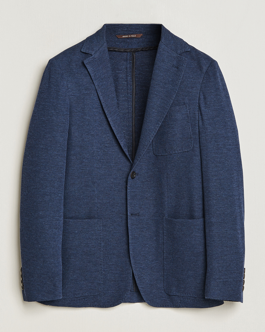 Herre | Blazere & jakker | Canali | Structured Jersey Jacket Blue