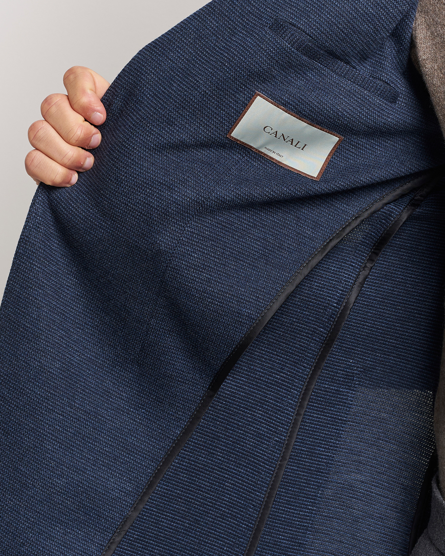 Herre | Blazere & jakker | Canali | Structured Jersey Jacket Blue