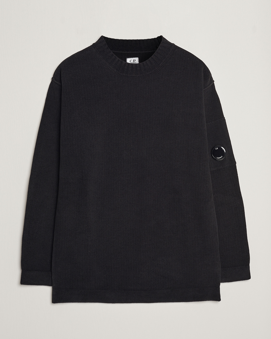 Herre | Trøjer | C.P. Company | Chenille Cotton Crewneck Black
