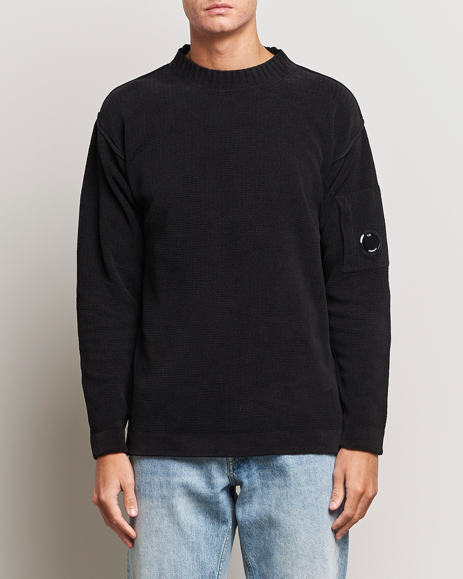 Herre | Trøjer | C.P. Company | Chenille Cotton Crewneck Black