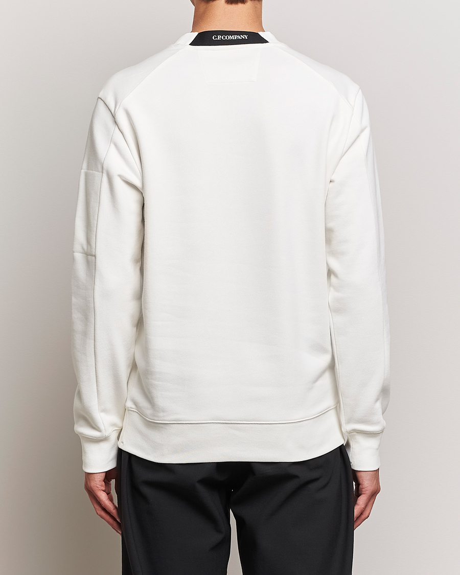 Herre | Trøjer | C.P. Company | Diagonal Raised Fleece Lens Sweatshirt White