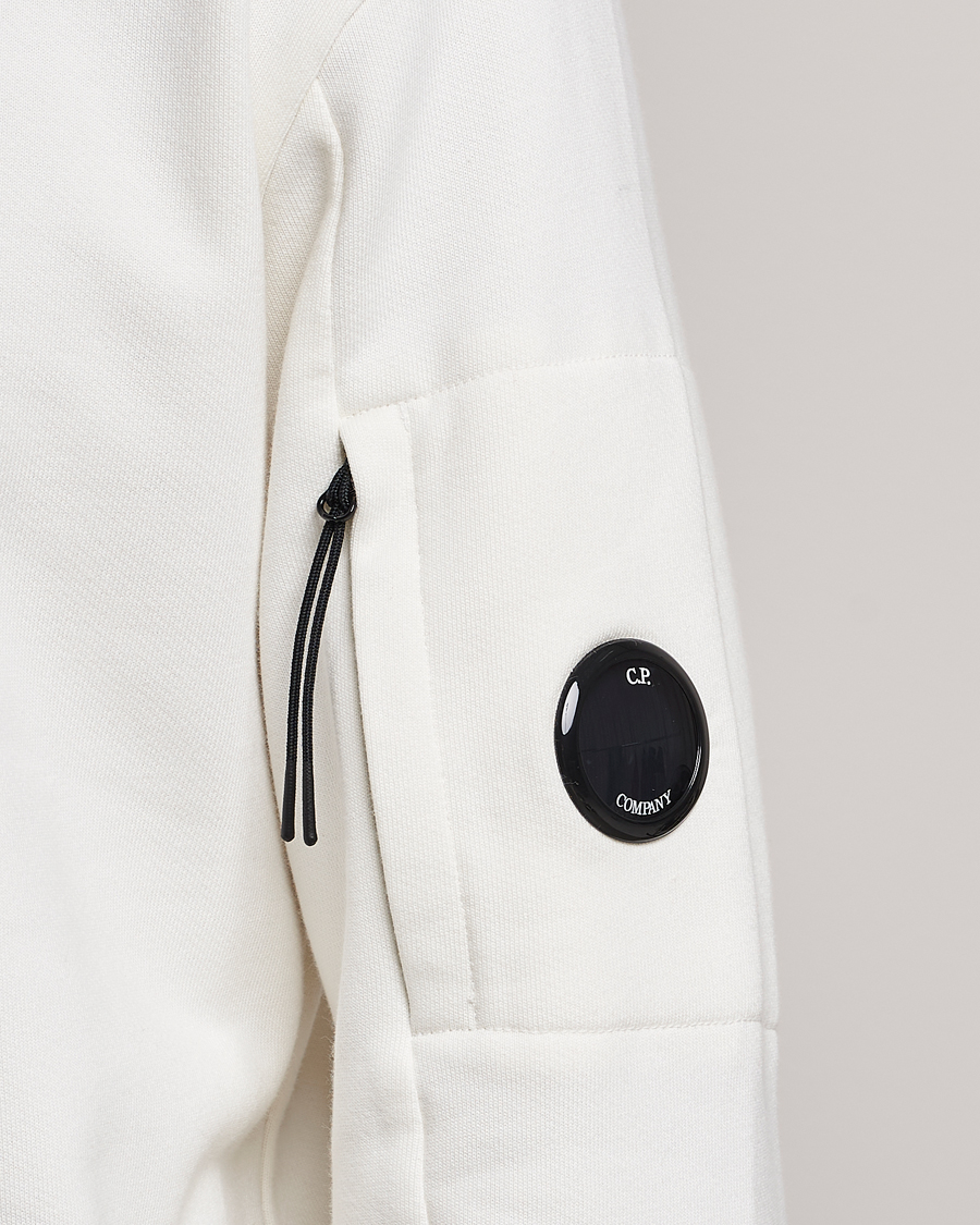 Herre | Trøjer | C.P. Company | Diagonal Raised Fleece Lens Sweatshirt White