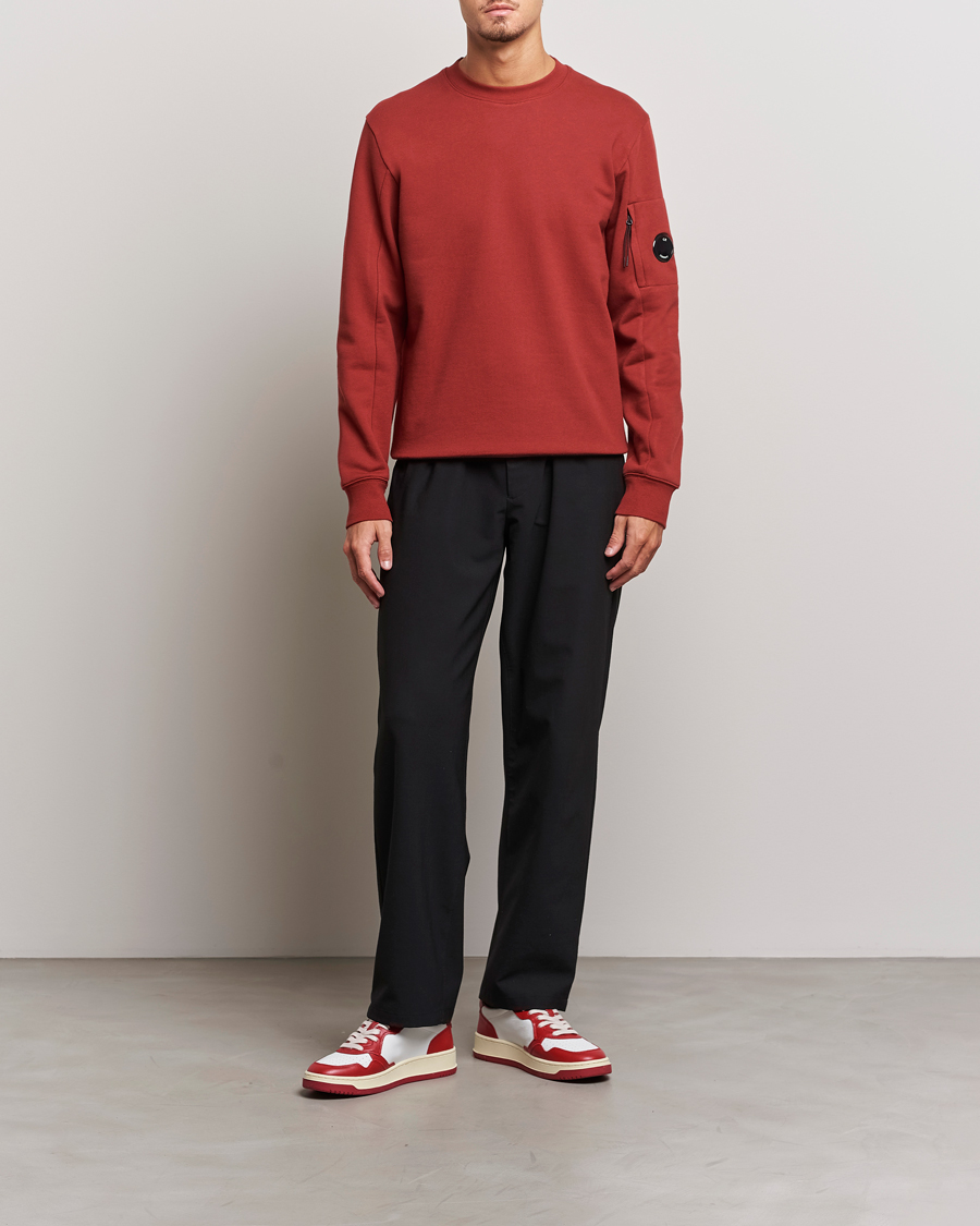 Herre | Trøjer | C.P. Company | Diagonal Raised Fleece Lens Sweatshirt Wine