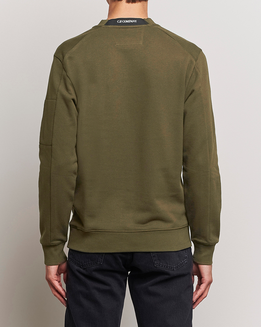 Herre | Trøjer | C.P. Company | Diagonal Raised Fleece Lens Sweatshirt Military Green