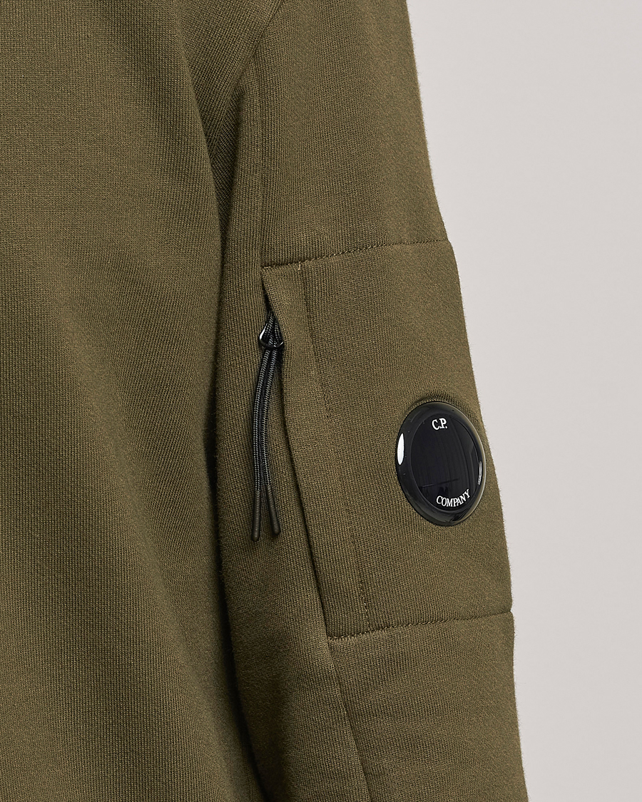 Herre | Trøjer | C.P. Company | Diagonal Raised Fleece Lens Sweatshirt Military Green