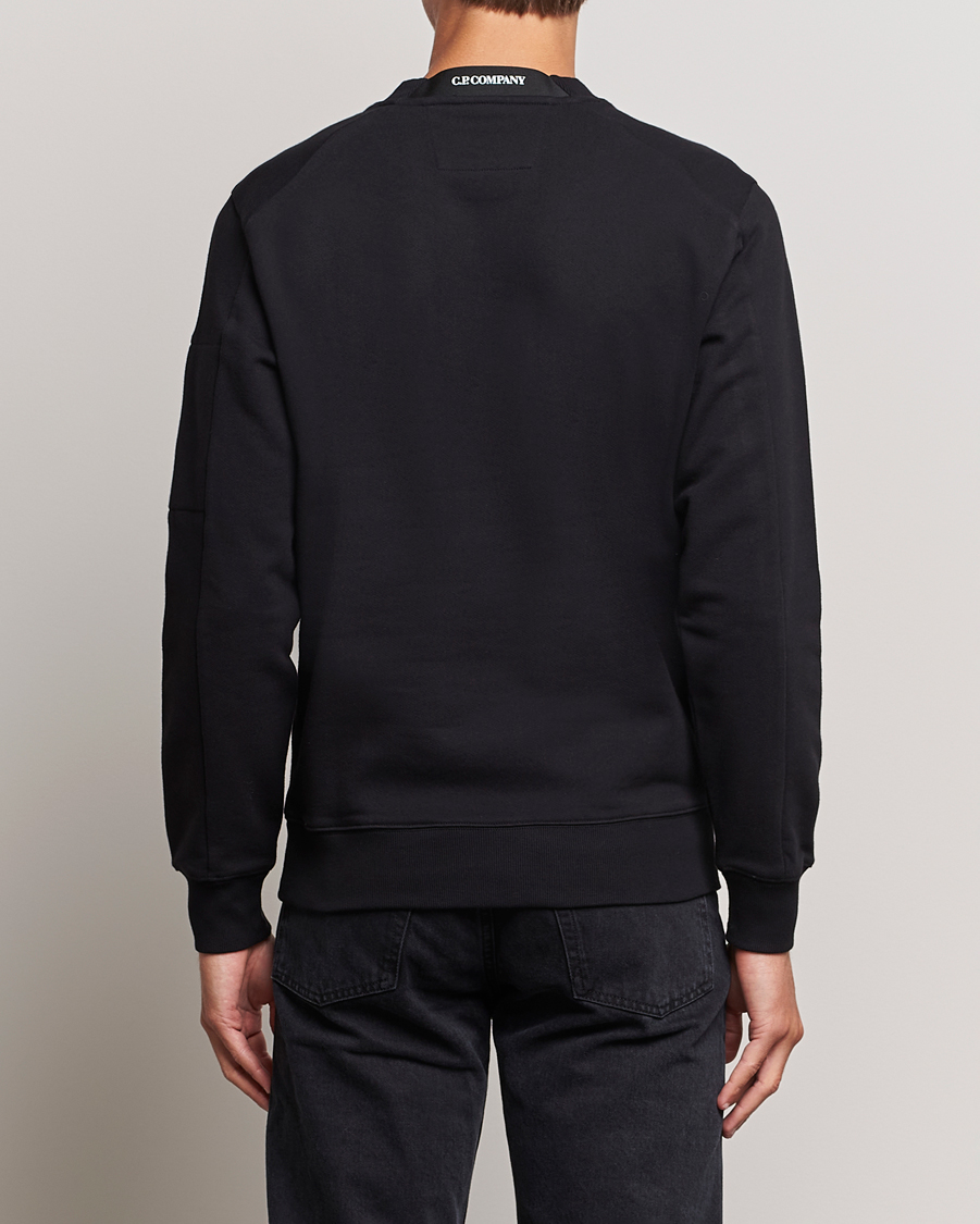 Herre | Trøjer | C.P. Company | Diagonal Raised Fleece Lens Sweatshirt Black