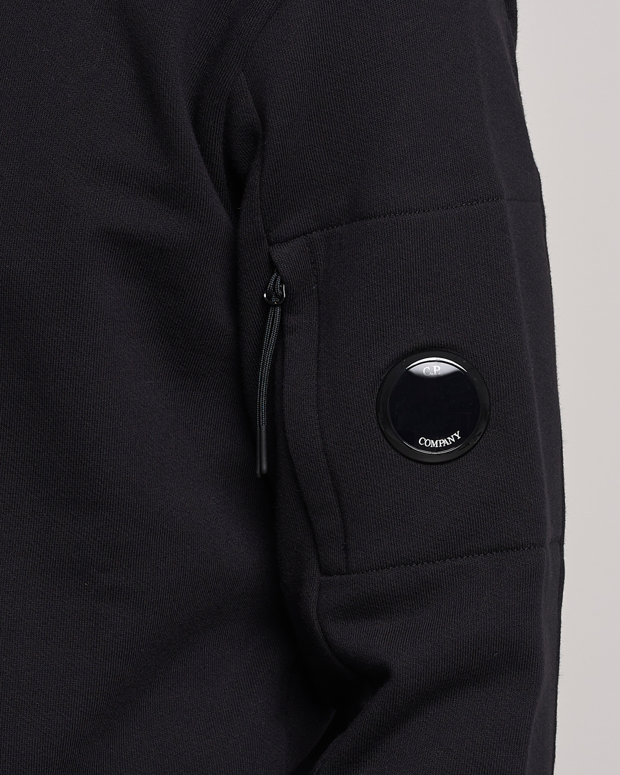 Herre | Trøjer | C.P. Company | Diagonal Raised Fleece Lens Sweatshirt Black