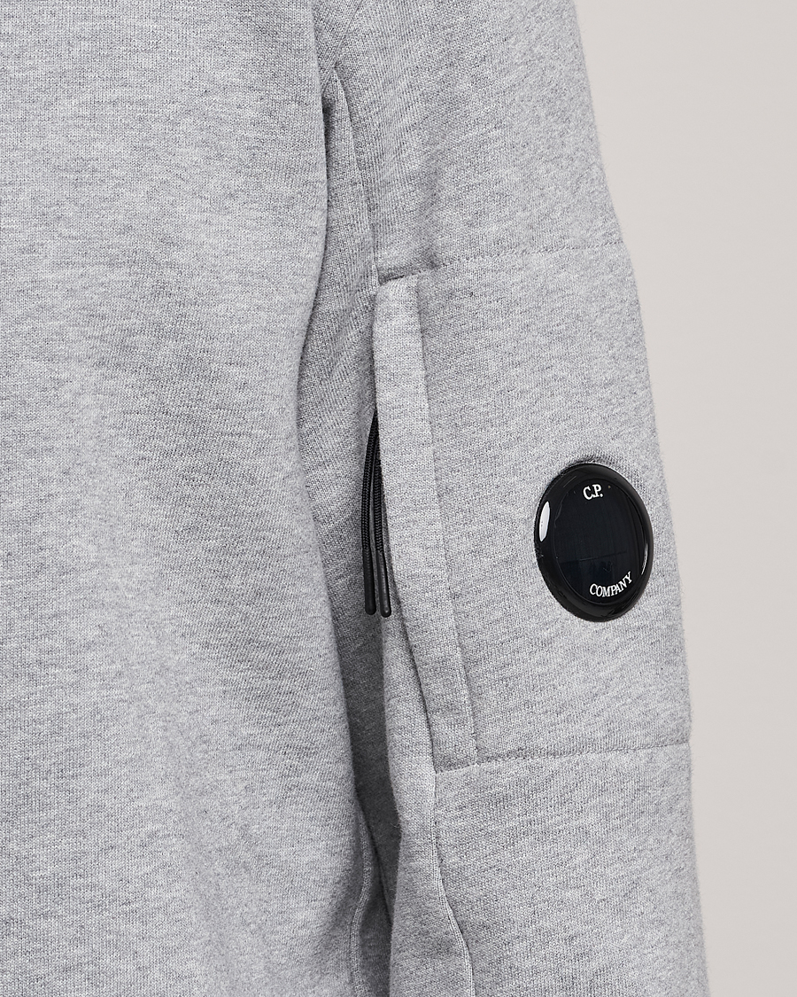 Herre | Trøjer | C.P. Company | Diagonal Raised Fleece Lens Sweatshirt Grey Melange