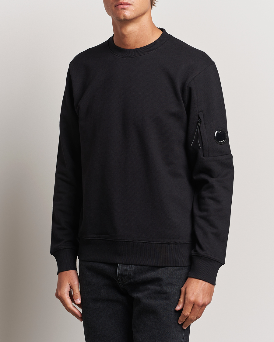 Herre |  | C.P. Company | Diagonal Raised Fleece Hooded Lens Sweatshirt Black