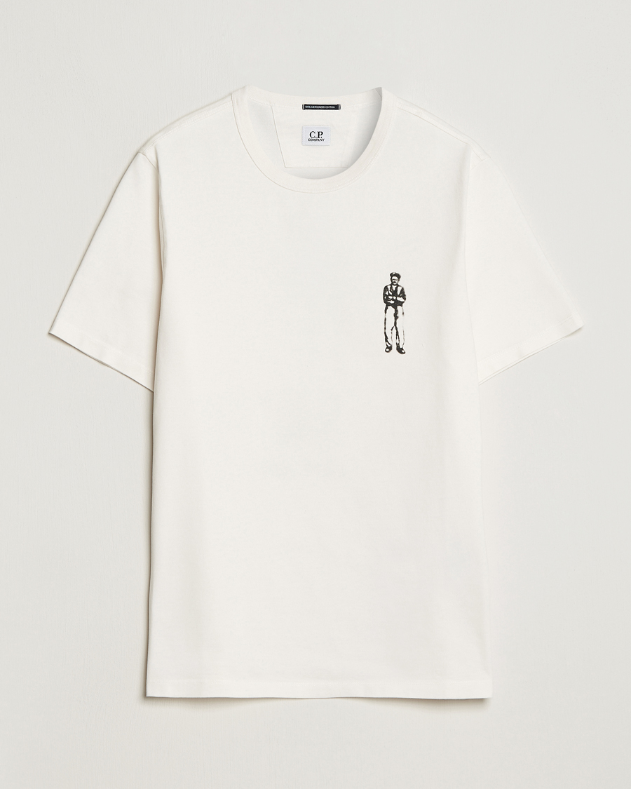 Herre | T-Shirts | C.P. Company | Mercerized Jersey Logo T-Shirt White