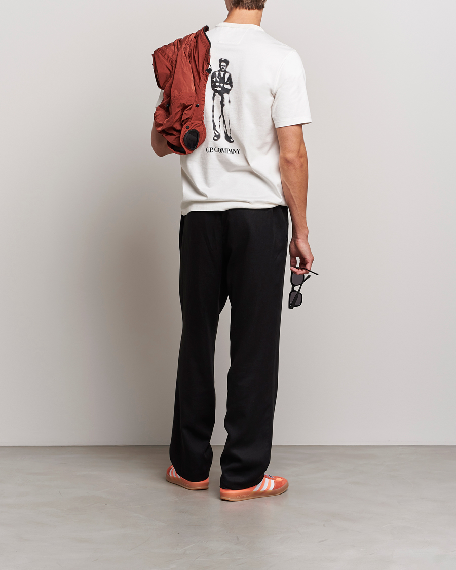 Herre | T-Shirts | C.P. Company | Mercerized Jersey Logo T-Shirt White