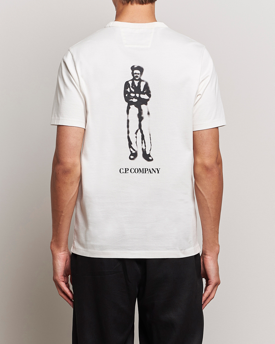 Herre | T-Shirts | C.P. Company | Mercerized Jersey Logo T-Shirt White