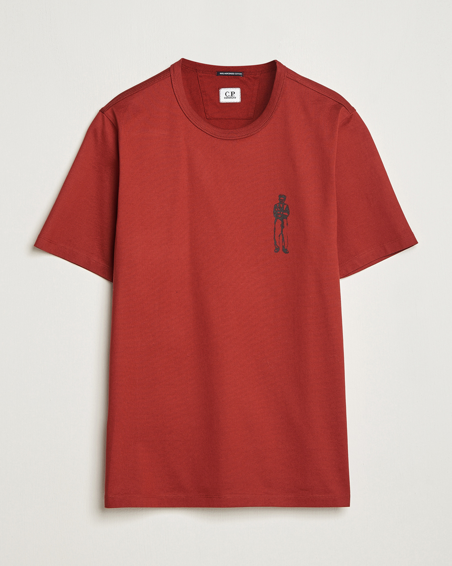 Herre | T-Shirts | C.P. Company | Mercerized Jersey Logo T-Shirt Wine