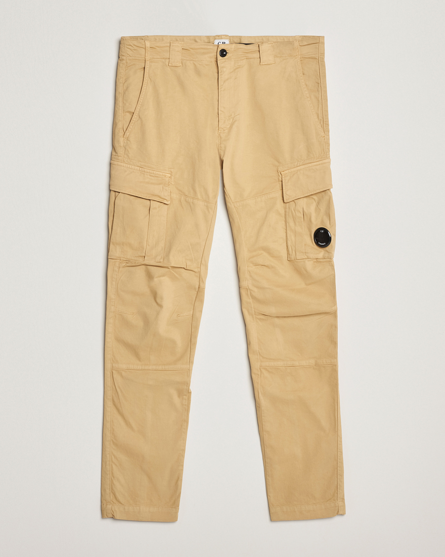 fløde Nautisk konto C.P. Company Stretch Satin Lens Cargo Pants Beige - CareOfCarl.dk