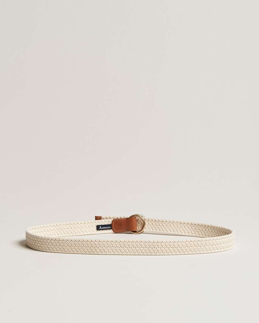 Herre |  | Anderson's | Woven Cotton Belt Off White