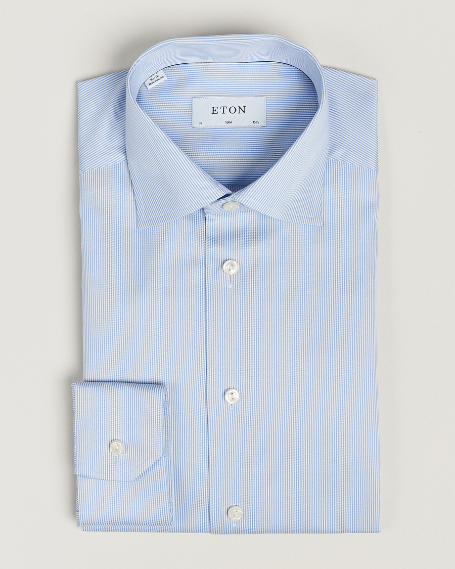 Herre |  | Eton | Slim Fit Signature Twill Shirt Blue/White