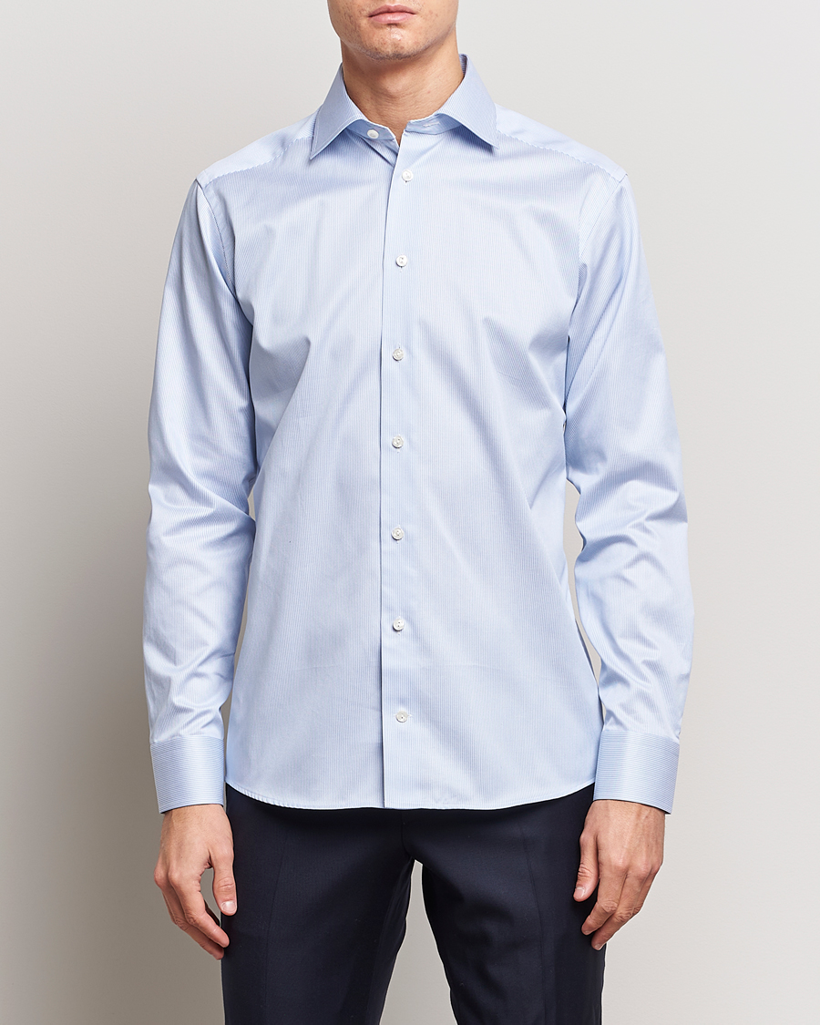 Herre | Skjorter | Eton | Slim Fit Signature Twill Shirt Blue/White