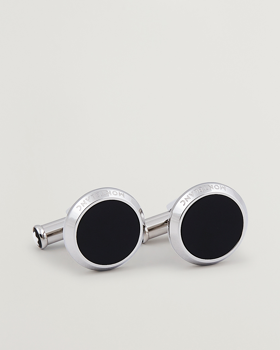 Herre | Montblanc Meisterstück Steel Cufflinks Black Onyx | Montblanc | Meisterstück Steel Cufflinks Black Onyx