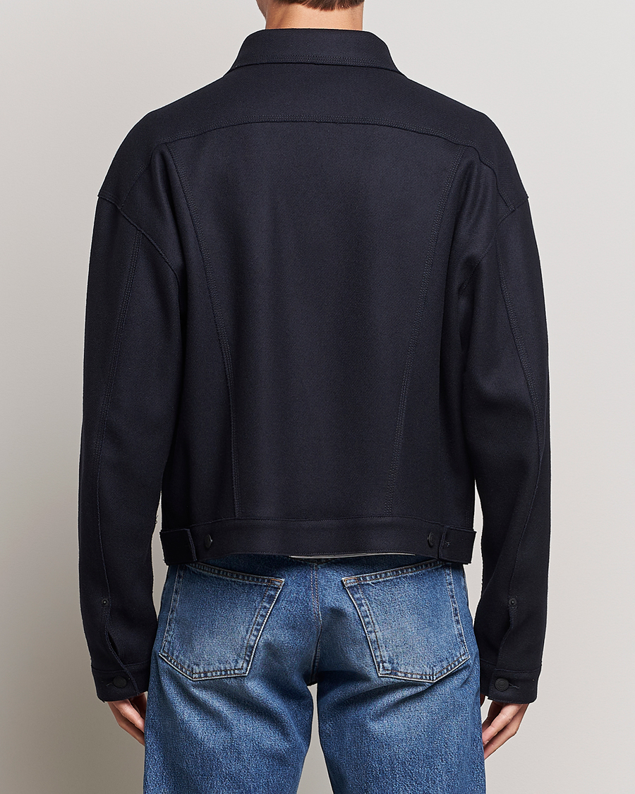 Herre | Jakker | Dsquared2 | Felt Wool Bomber Jacket Navy