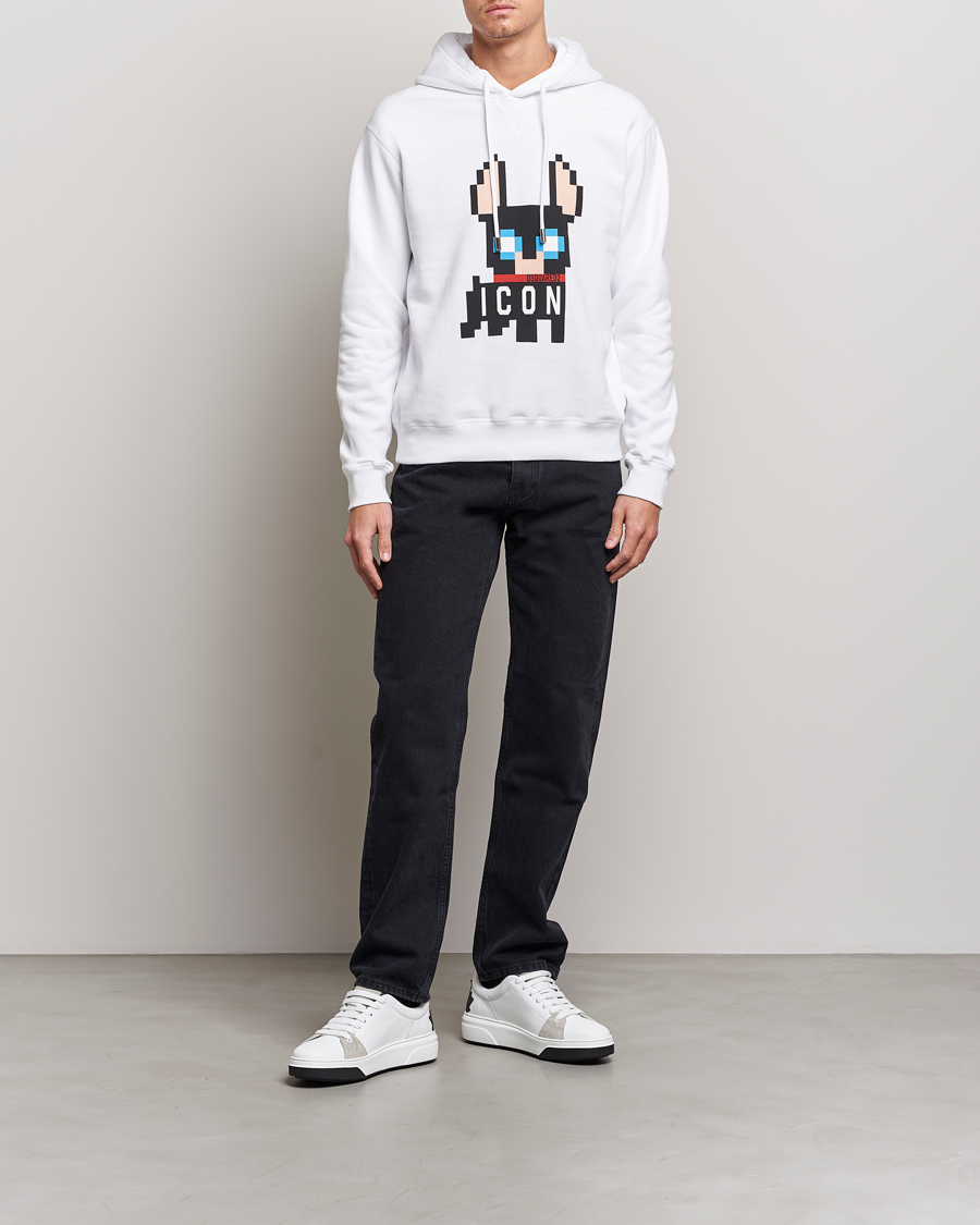 Herre | Trøjer | Dsquared2 | Cool Fit Ciro Hoodie White