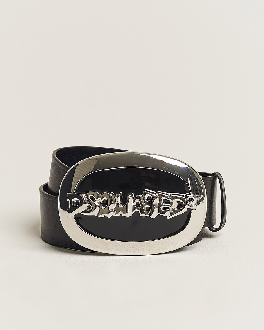 Herre | Dsquared2 Vintage Plaque Belt Black | Dsquared2 | Vintage Plaque Belt Black